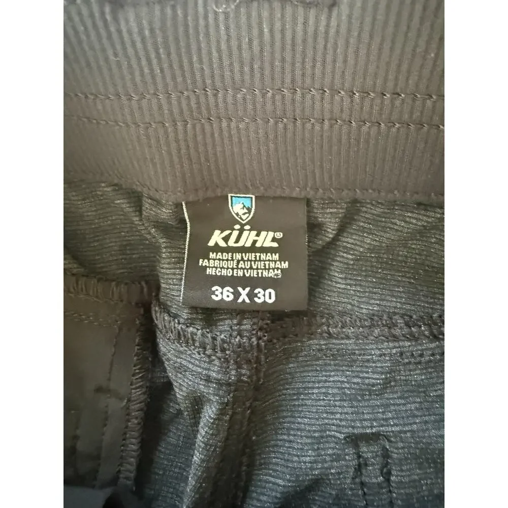 Kuhl Deceptr Pants Mens 36x30 Gray Stretch Nylon Hiking Travel Chino Outdoor RD!